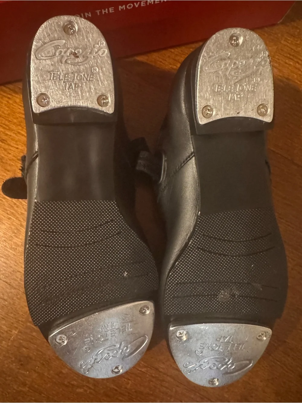 Capezio Girls' Black Matte Mary Jane Tap Shoes size 13 1/2 used